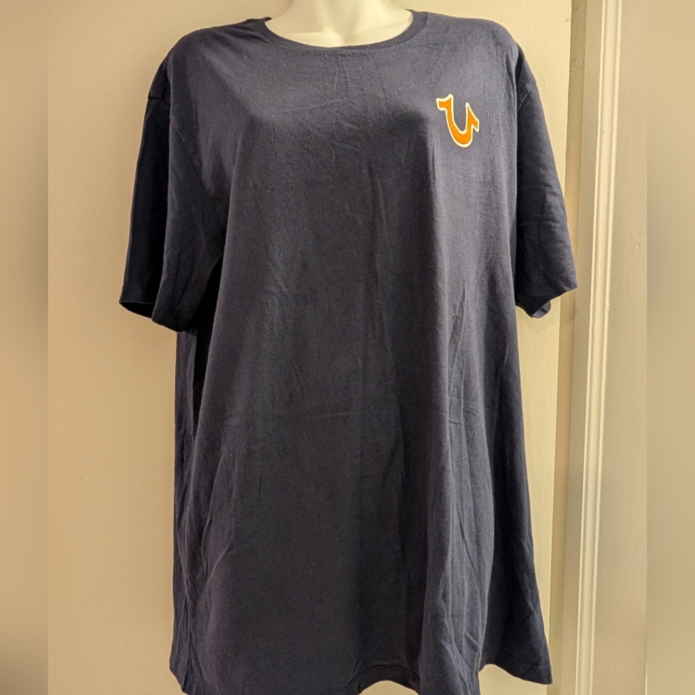True Religion Dark Blue Tee with Logo. XL